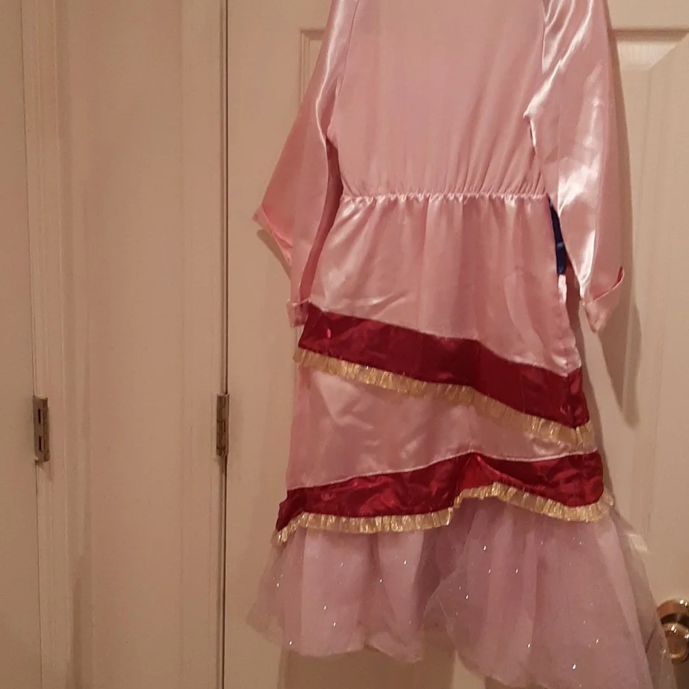 Disney Mulan Princess Costume with Fan Size 5/6